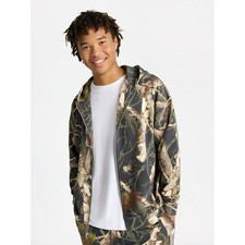 No Boundaries Dark Tree Camo - S Zip Hoodie with Long Sleeves