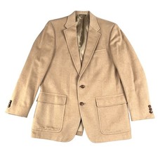 VTG Palm Beach Blazer 44L 100 Camel Hair Tan Sports Coat READ