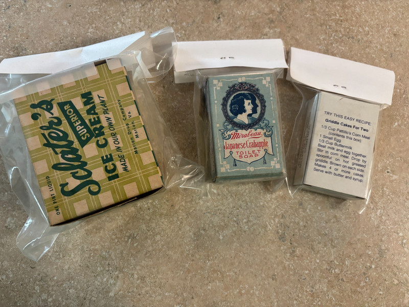 3 antique Boxes Miraleau Schlater's Pattillo's New Old Stock USA
