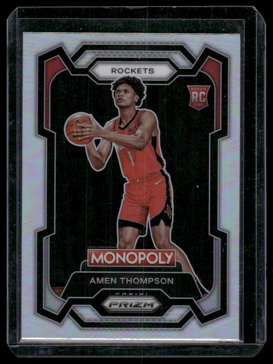 2023-24 Panini Prizm Monopoly #33 Amen Thompson Silver Houston Rockets