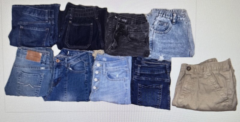 8 Pairs of Girls Jeans Sizes 10-12 Baggy, Skinny, Bootcut, 1 pair  khakis size  