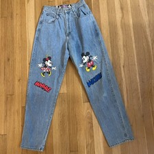 Vintage 1980s Disney Store exclusive Mickey and Minnie Straight leg jeans