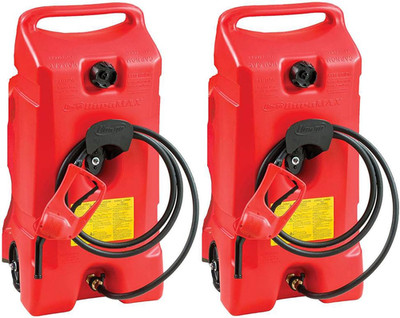 2-Pack Gasoline Container with 6'' Wheels, 2 GPM Siphon Mode, Duramax, 14 Gallon