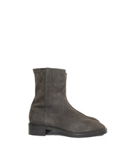 $700 STUART WEITZMAN Sadie ankle boots stretch SUEDE STACKED CHARCOAL 10 B (A13)