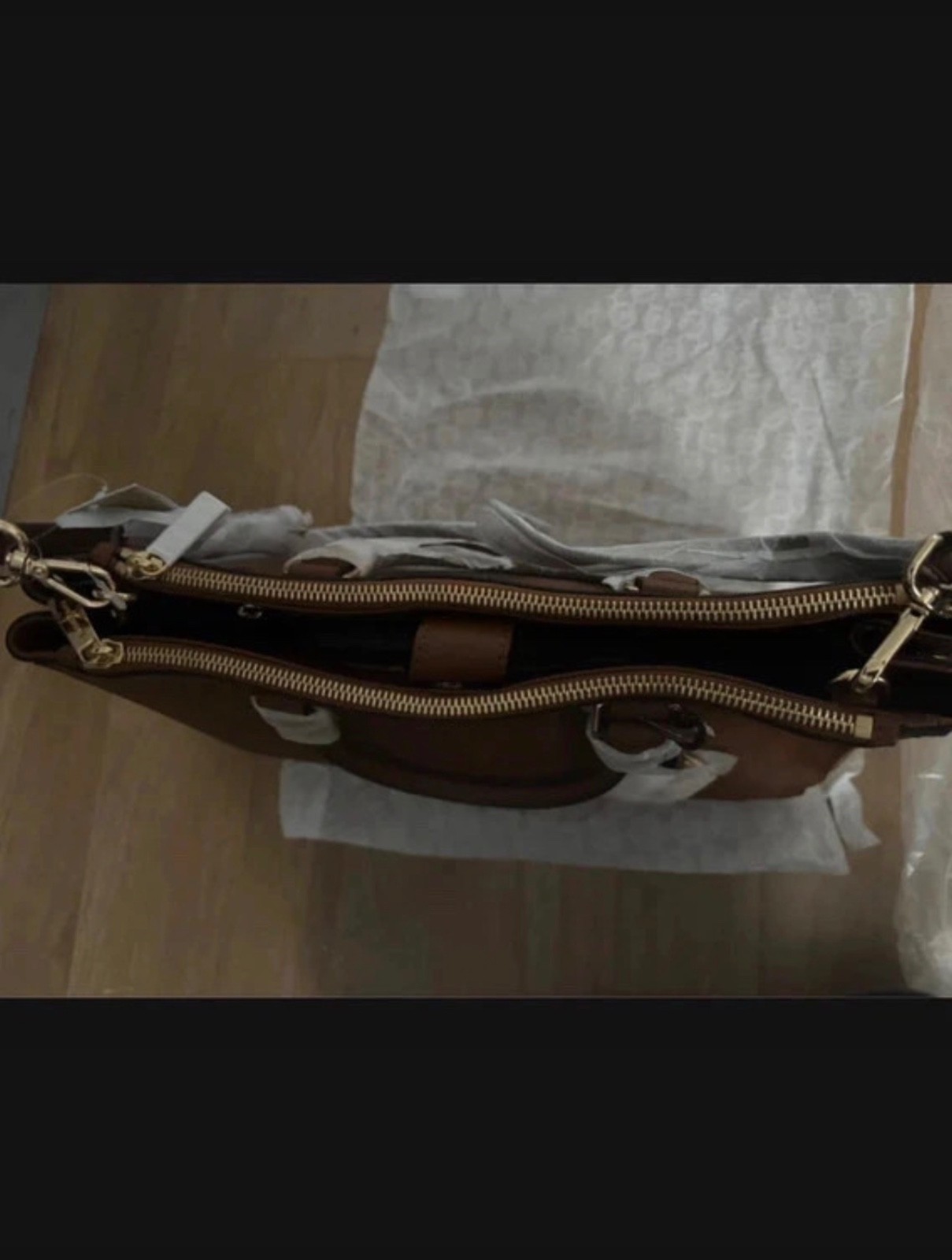 Michael Kors Double Leather Zip Handbag With Dustbag Rrp£330 image 2