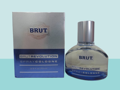 BRUT REVOLUTION SPRAY COLOGNE FOR MEN 2.5 OZ BOXED DETAILS