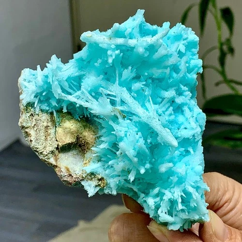 252G Natural blue texture stone crystal,Heteropolar of Chinese blue aragonite