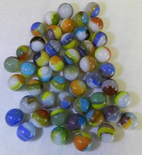 20892m Nice Vintage Group of 30 Vitro Agate Marbles .57 to .60 Inches