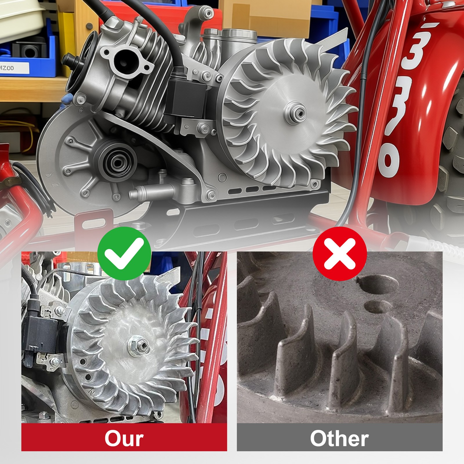 Aluminum Flywheel for Predator 196cc 212cc 224cc Non-Hemi 10K RPM 69730 69736