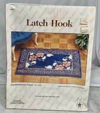 Vintage Latch Hook Rug Kit Floral 27"x40" WonderArt