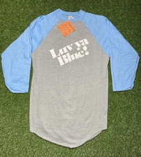 NWT Vintage Houston Oilers Football Luv Ya Blue Raglan Shirt USA 70's Logo 7