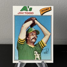 Jim Todd 1977 Topps #31 Oakland Athletics Vintage Baseball Card