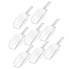 Hestya 8 Pcs Christmas Multi Purpose Clear Plastic Scoops for Candy Buffet Ac...