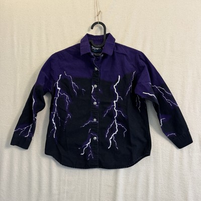 Vintage Brooks and Dunn Lightning Print Western Shirt Panhandle Slim Youth  M