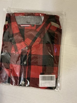 MARZIPAN Plaid Flannel Shirt Women Size Large Long Sleeve