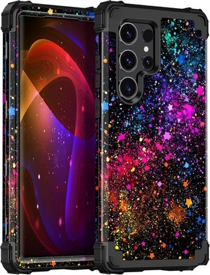 Galaxy S23 Ultra Case, Glow in The Dark Three Layer Heavy Duty Shockproof Protec