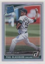 2018 Panini Donruss Rated Rookies Stat Line Career /322 Paul Blackburn #34 gn1
