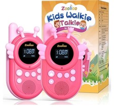 Zookao Kids Walkie Talkie Pair 2 Pack 2 Way Radio Long Range AAA Battery Powered