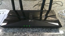 TP-Link Archer AX50 AX3000 Dual Band Gigabit Wi-Fi 6 Router Black Working EUC