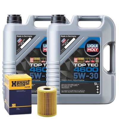Motoröl 5W30 LIQUI MOLY Top Tec 4600 10L+HENGST Ölfilter