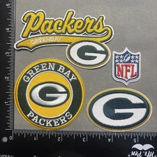 LOT OF 4 GREEN BAY PACKERS IRON ON EMBROIDERED PATCH s