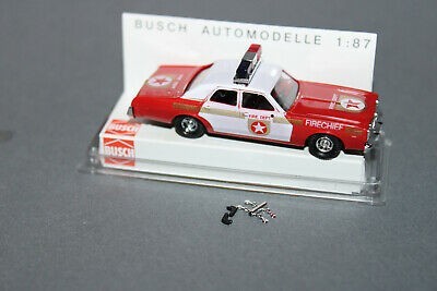 Coche Dodge Monaco Busch 46602 escala HO blanco y rojo jefe de bomberos | Zustand: New