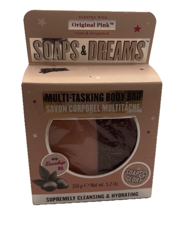 NEW Soap & Glory Original Pink "Soaps & Dreams" Multi-Tasking Body Bar 5.2 oz.