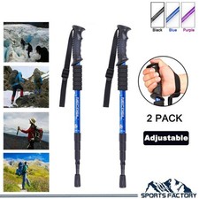2X Trekking Poles Nordic Walking Sticks Adjustable Anti-shock Hiking Alpenstock