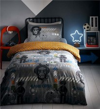 Image of Gamers duvet set boys gaming bedroom quilt cover glow in dark kids bedding