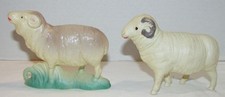 2 Celluloid Sheep Rams, Occupied Japan