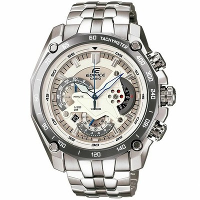 Casio Edifice EF-550D-7AV Men's Chronograph Silver Stainless Steel Watch 100m