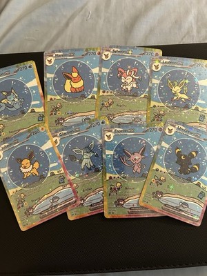 Eevee Evolution Pokemon Card Display Art Cards. Umbreon Sylveon Espeon and More