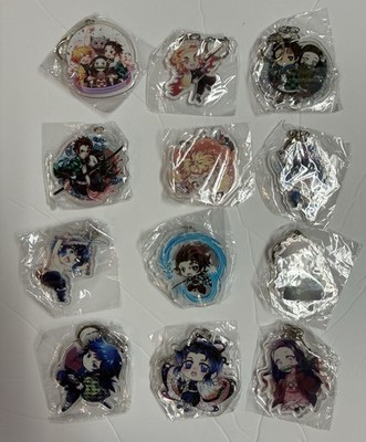 Lot Of 12 Anime Key Chain Fob Various Characters, New And Package
