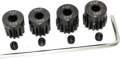 48P Pinion Gear Set 13T 14T 15T 16T 3.175mm 48 Pitch Pinion Gear Set 1/10 RC