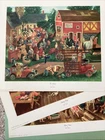 Vintage  Art THE AUCTION , QUILTING PARTY , SQUARE DANCE - BY PAULINE JACKSON
