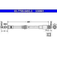 ATE 83.7769-0493.3 Bremsschlauch