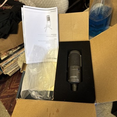 AT2020 Audio-Technica Cardioid Condenser Studio XLR Microphone w/ box used