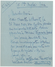 Edmond Clément Signed Letter 1927 Autographed French Opera Singer