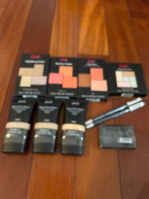 10 Sleek Assorted Mix Lot Makeup Palettes, Foundation, Blush & Eyeliner