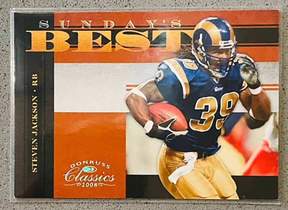 2008 Donruss Classics SB-30 Steven Jackson /250 Silver Sunday's Best Insert Card