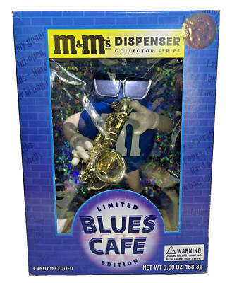 M&M's Candy Blues Cafe Limited Edition Dispenser Collectors Series New in Box