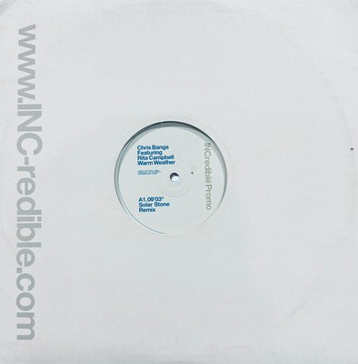 Chris Bangs Featuring Rita Campbell - Warm Weather - UK 12'' Vinyl - 2000 - IN...