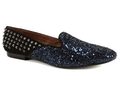 Schutz Women's Stacey Low Heel Dress Shoes Glitter Diva Studded Blue Sz 7 M  | eBay