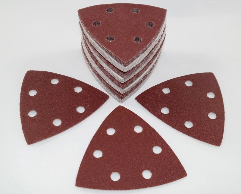 Schleifdreiecke Dreieck Schleifpapier Deltaschleifer 93 x 93 x 93 mm Klett Mix - Bild 2 von 3
