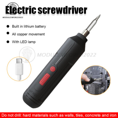 Mini Rechargeable Cordless Electric Screwdriver Drill USB Charging Power Tool