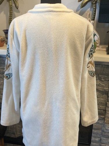 Bob Mackie Cottage Chic Granny Core Floral Art to Wear Embroidered Women Size M - Picture 5 of 6