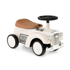 Retro Kids Ride-on Toy Kids Sit to Stand Vehicle W/ Working Steering Wheel White