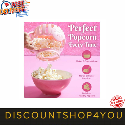 Paris Hilton Microwave Popcorn Popper, Dishwasher Safe, 3.3-Quart, Pink - Picture 6 of 7