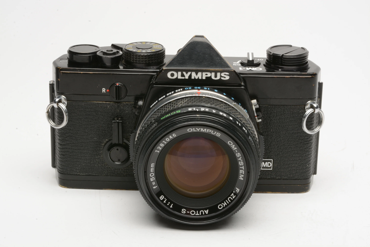 Olympus OM-1 50mm F1.8 ブラック モルト新品 #8008 Olympus OM-1 MD black body w/50mm f1.8 Zuiko lens, New seals | eBay