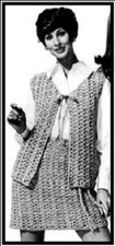 Vintage Ladies Shell Vest and Skirt CROCHET PATTERNS ONLY